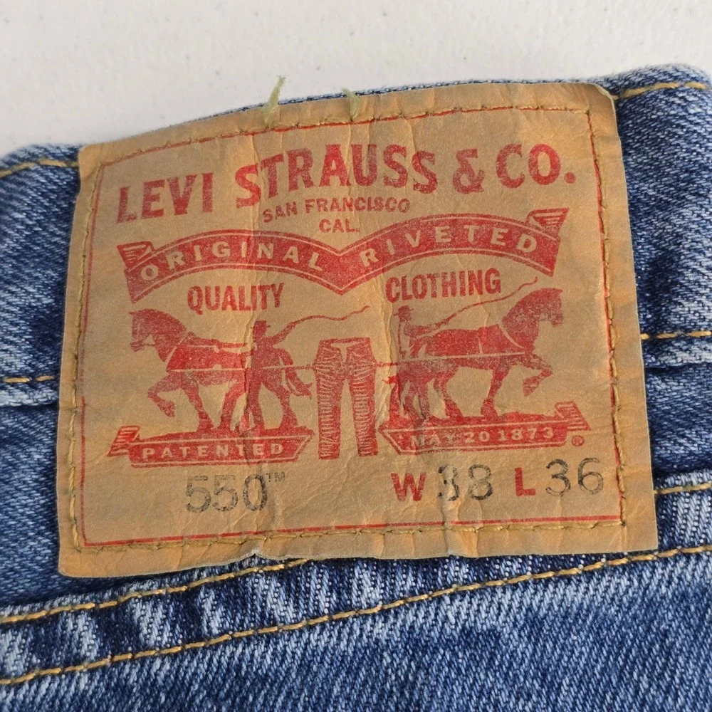 Levi's 550 Relaxed Fit‎ Jeans Mens W38 L36 Blue Denim